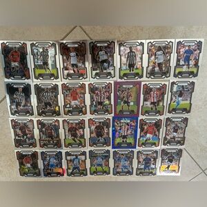 128 Soccer Trading Card Lot - Silver Border Multicolor Inserts